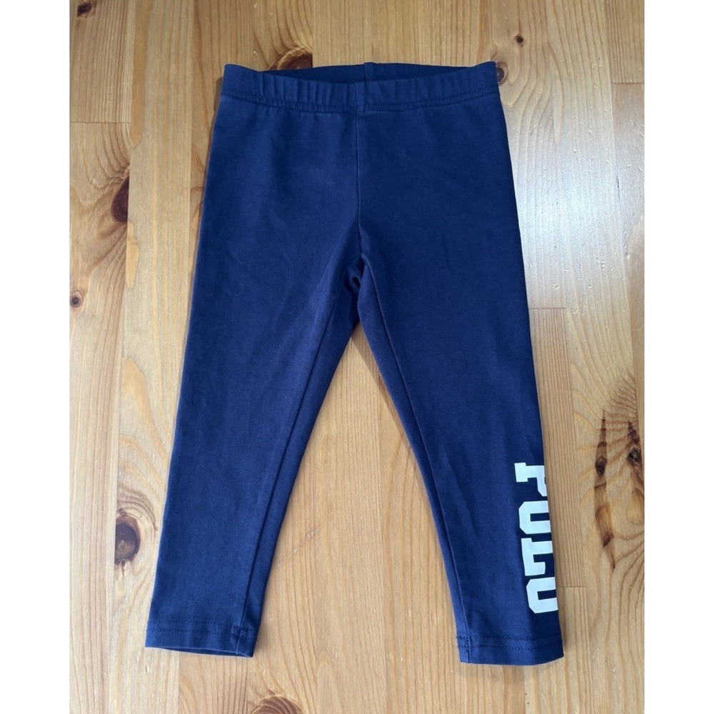 Polo Ralph Lauren Girls' Blue "Polo" Logo Leggings Size 2T